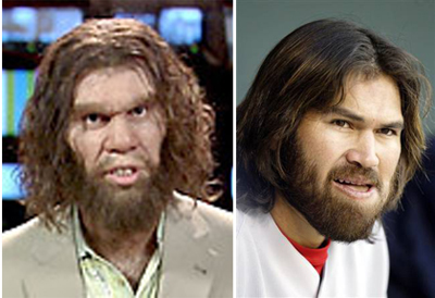 Johnny Damon. Caveman style.  Boston red sox players, Red sox